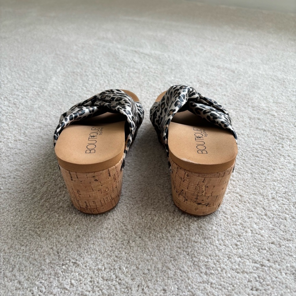 Corkys Leopard Print Wedges - Picture 4 of 5